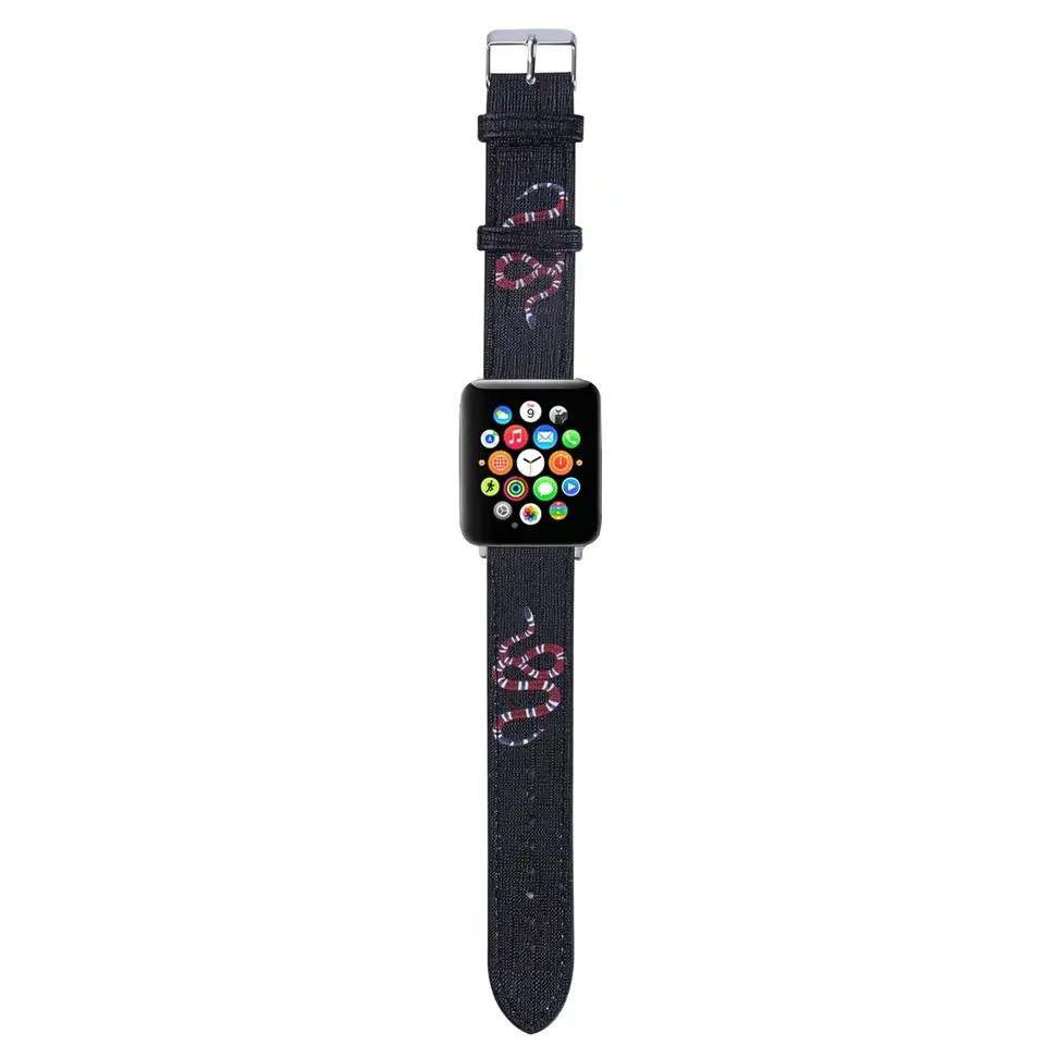 GC Black Snake Apple Watch Strap