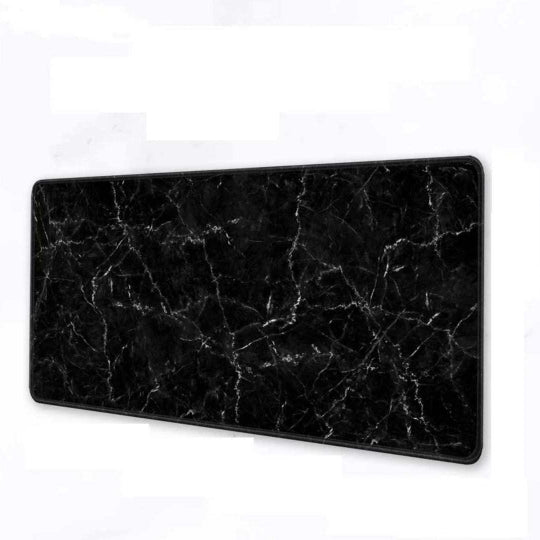 Black Marble Gaming Desk Pad